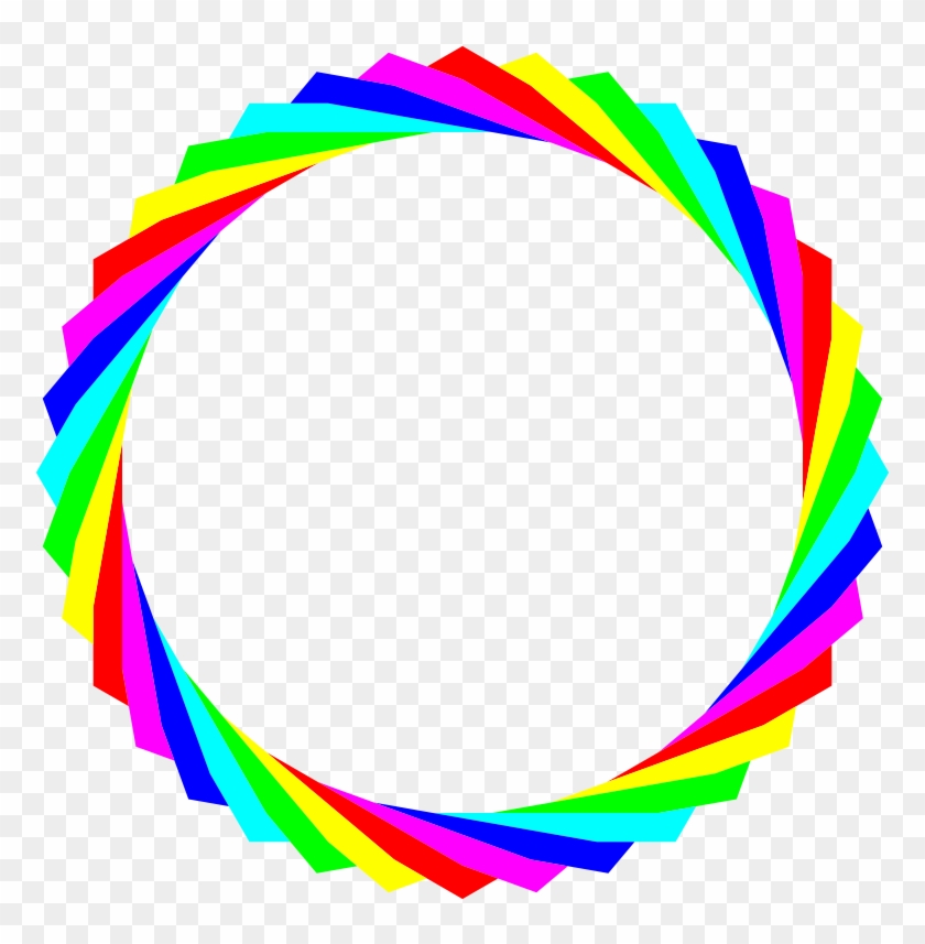 Free January 13 2012 6 Hexagons - Transparent Background Rainbow Circle #656781