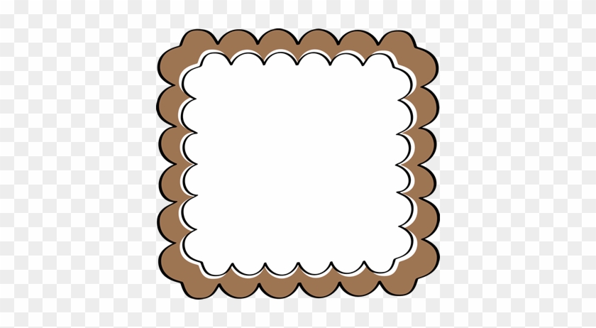 Brown Scalloped Frame Free Clip Art Frames - Paparazzi Mystery Grab Bag #656942