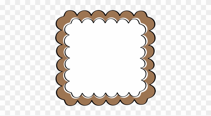 Brown Scalloped Frame Free Clip Art Frames - Paparazzi Mystery Grab Bag #656942