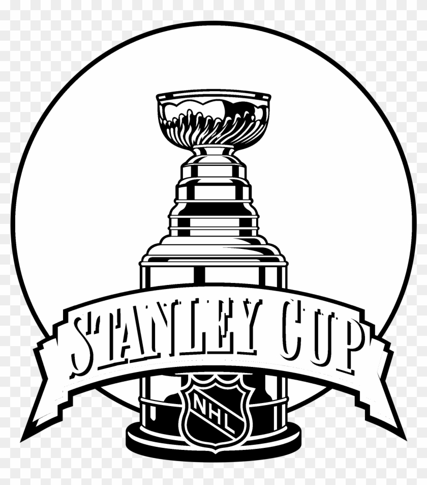 Stanley Cup 2001 Logo Black And White - Stanley Cup 2001 Logo Black And White #656971