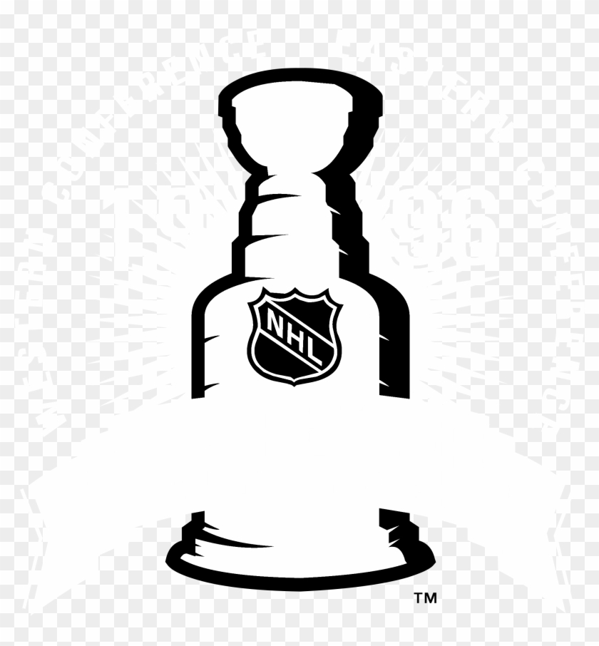 Stanley Cup 1996 Logo Black And White - Stanley Cup Black And White #657025