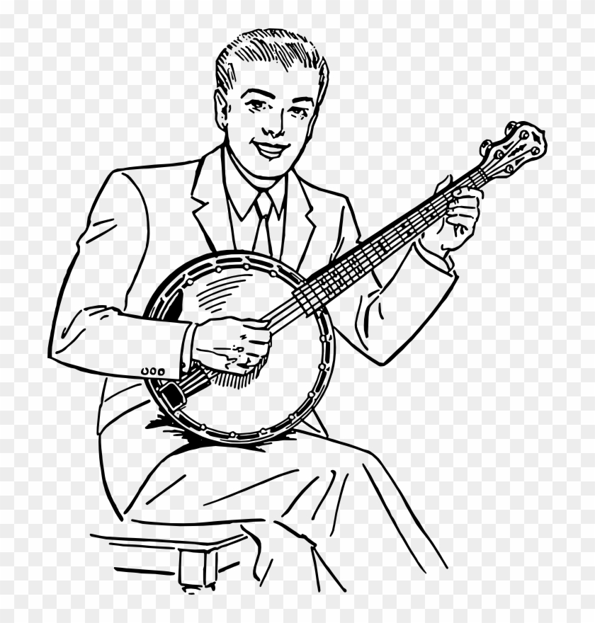 Collection Of Free Music Cliparts - Man Playing A Banjo #657235