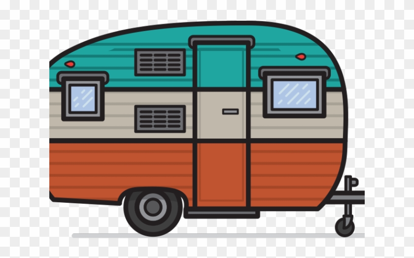 Travel Trailer Cliparts - Vintage Camper Clipart #657352