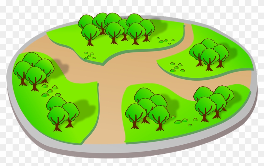 Park, Landscape, Trees, Trail, Roads, Trails, Tree - Clip Art Park #657468