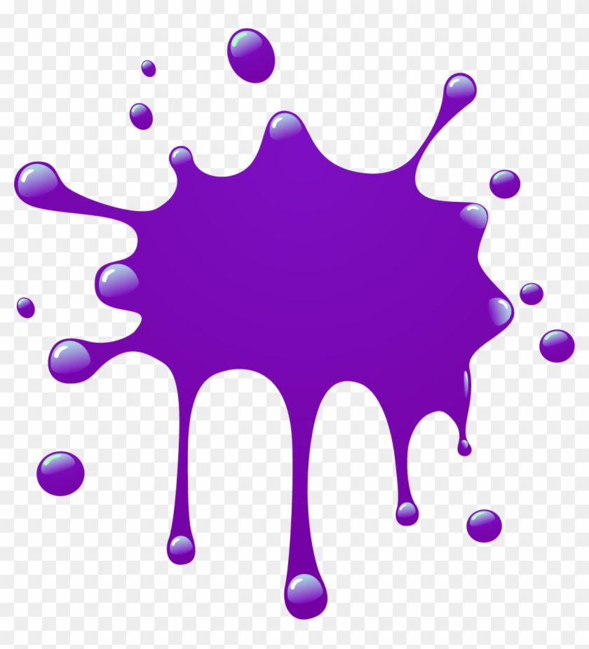 Free Paint Splashes On Behance Splatter Drip Clipart - Purple Paint Splatter Clip Art #657518