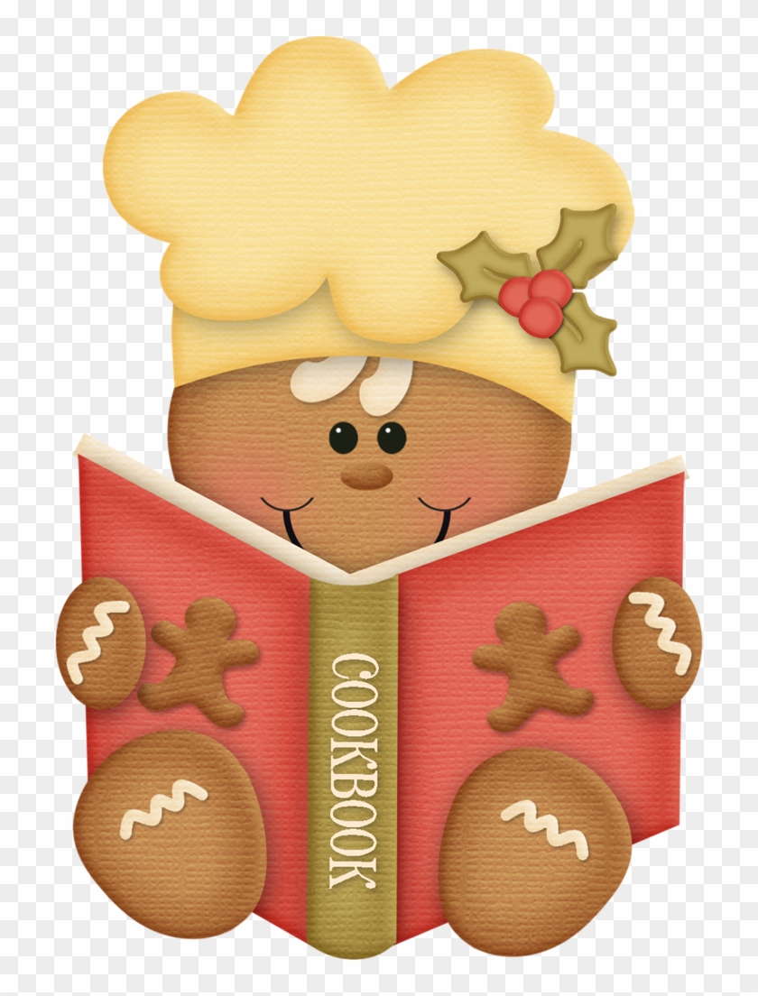 Gingerbread Man With Cookbook - Galletas De Jengibre Navideñas Animadas #657536