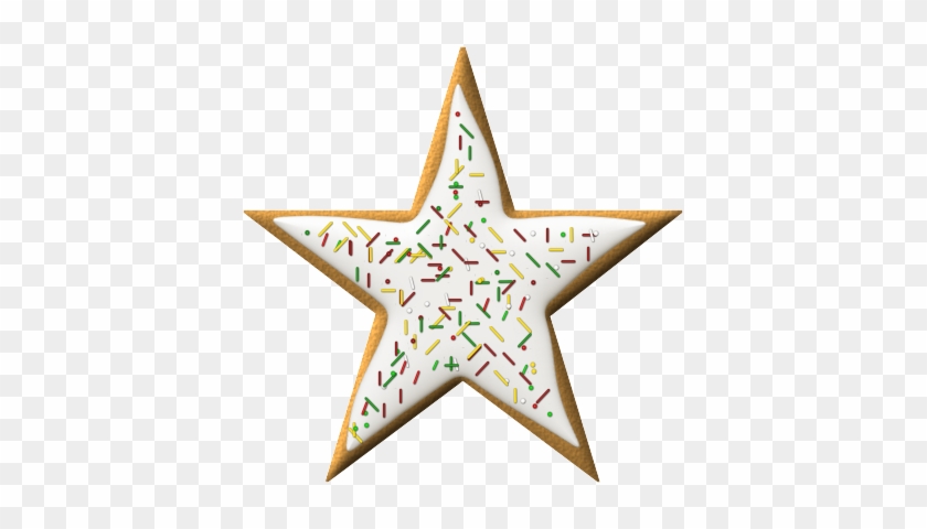 Christmas Cookie Star Clip Art For Kids - Star Cookie With Sprinkles #657554
