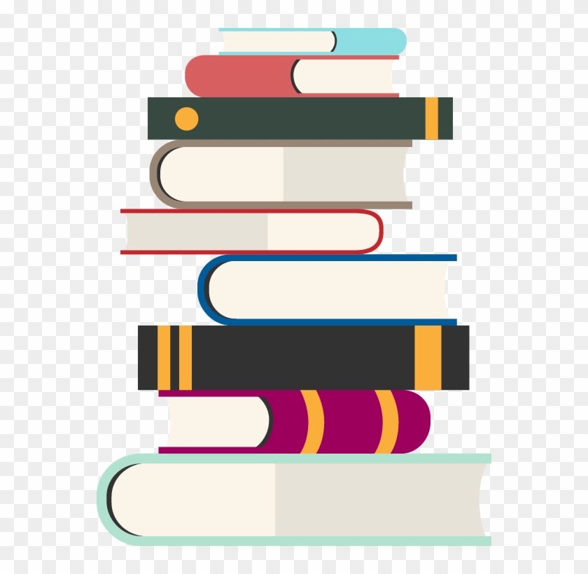 Pile Of Books - Books Flat Design Png #657571