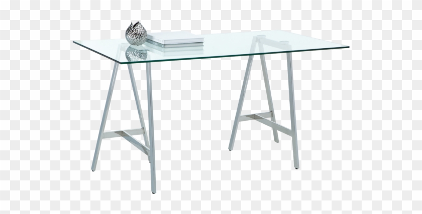 Ackler Writing Desk - Sunpan Ackler Writing Desk Polished Stainless & #657606