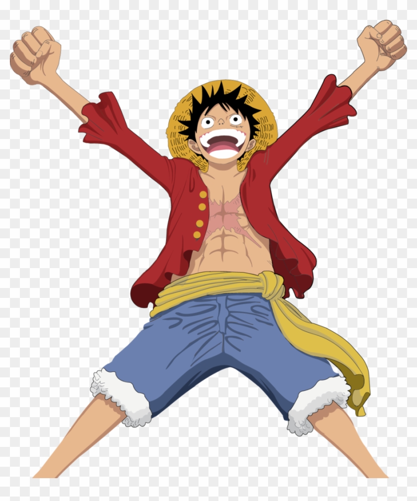 Check out this transparent One Piece Monkey D Luffy jumping PNG image