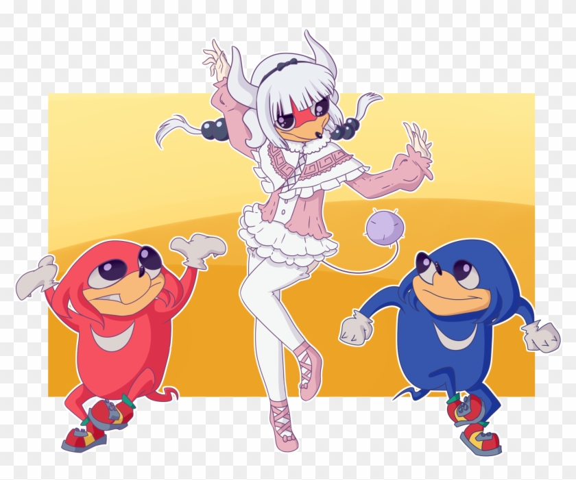 Luffy Cartoon Yellow Pink Vertebrate Fictional Character - Ugandan Knuckles Queen Png #657747