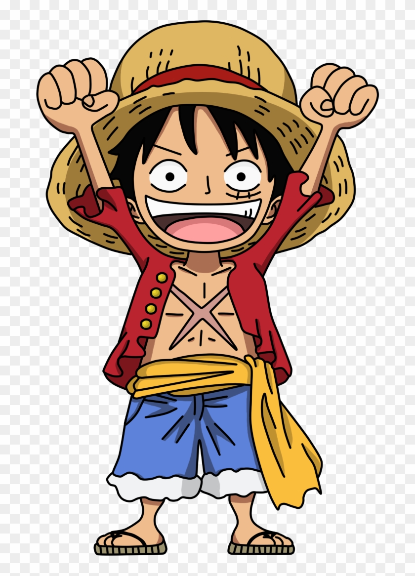 Chibi Luffy By Sergiart On Deviantart - One Piece Luffy Chibi Png - Free  Transparent PNG Clipart Images Download