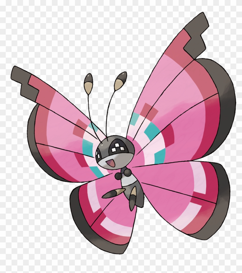 Glitch Clipart Butterfly Pink - Bug Type Pokemon Butterfly #657817
