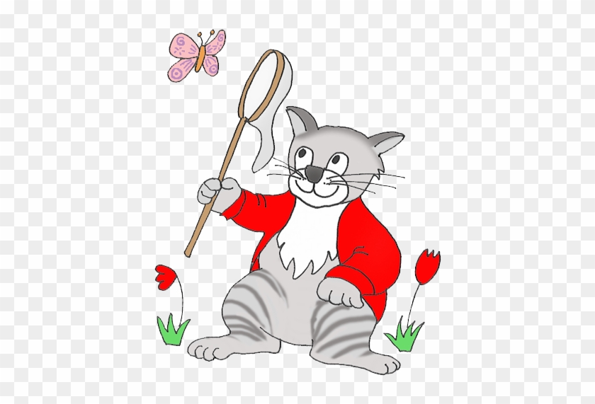 Cat Clipart Butterfly - Clip Art #657839