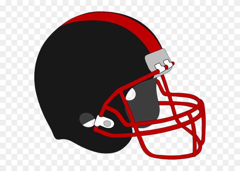 Nfl American Football Helmets Clip Art - Red And Black Football Helmet #657920