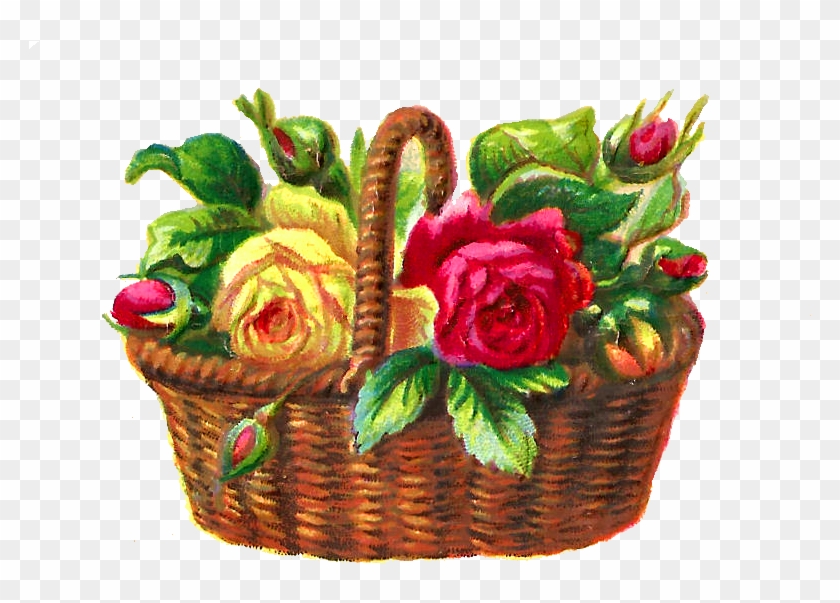 Digital Flower Basket Image - Illustration #658071