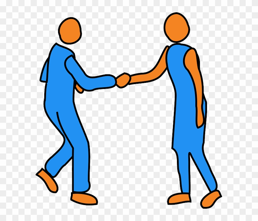 People Handshake, Man, Woman, Friends, People - People Shaking Hands Clip Art #658094