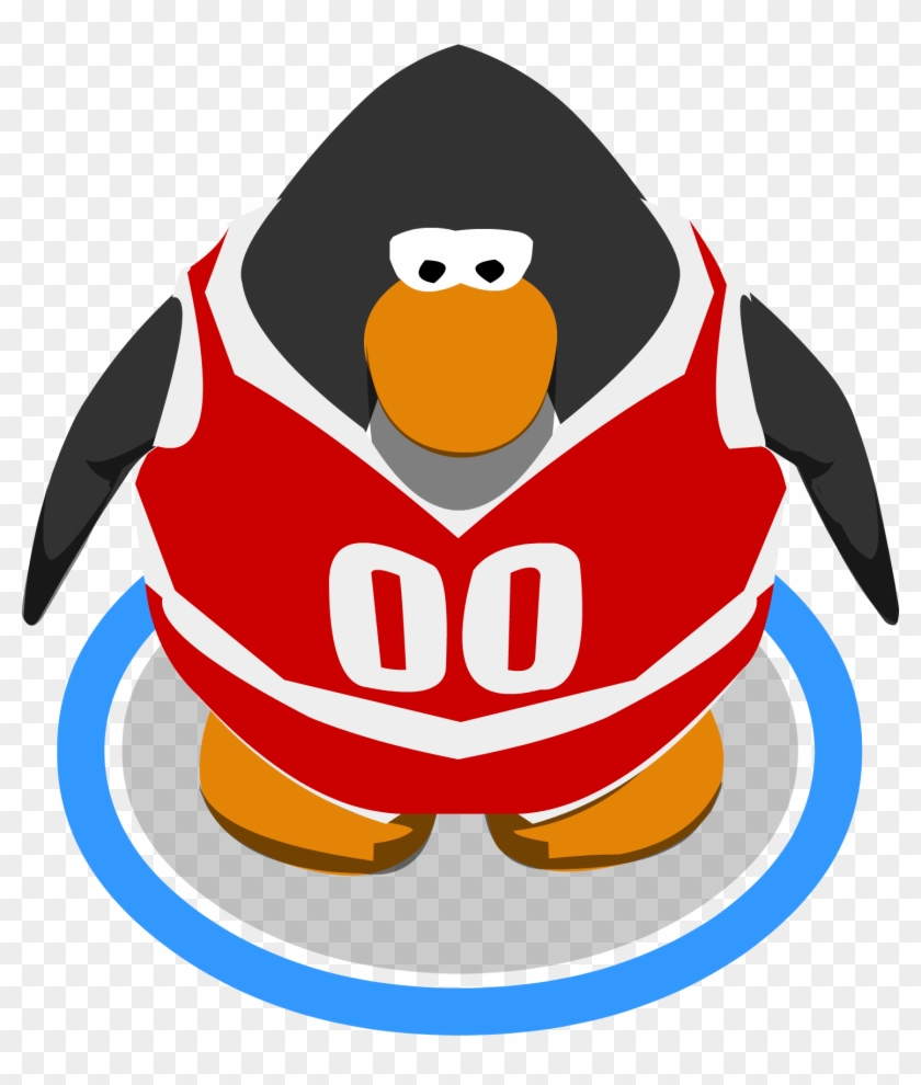 Red Basketball Jersey In-game - Club Penguin Black Belt #658139