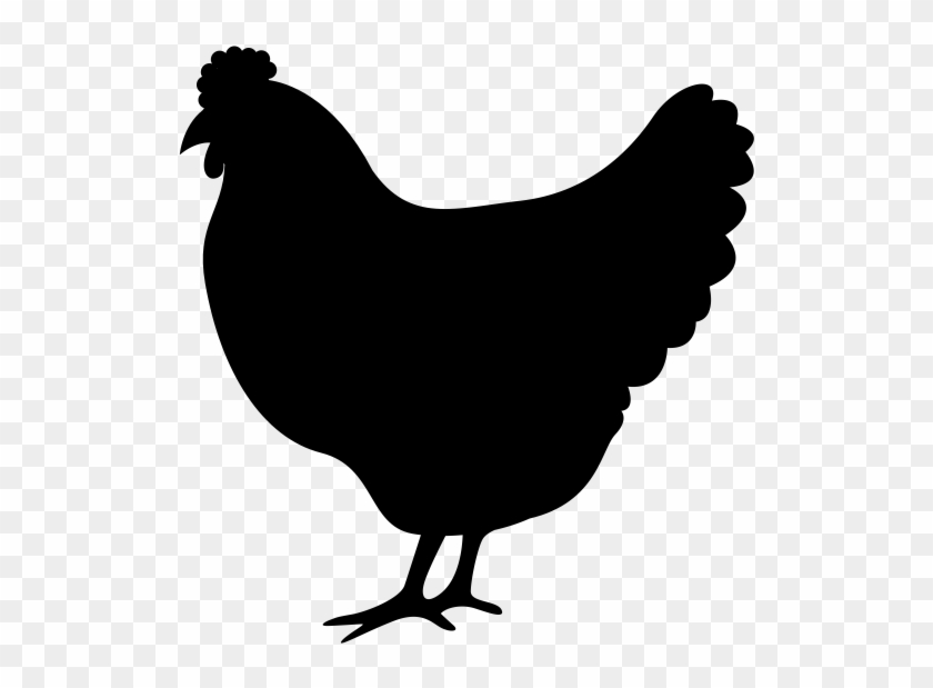 Chicken Meat Silhouette Clip Art - Chicken Silhouette Png #658319