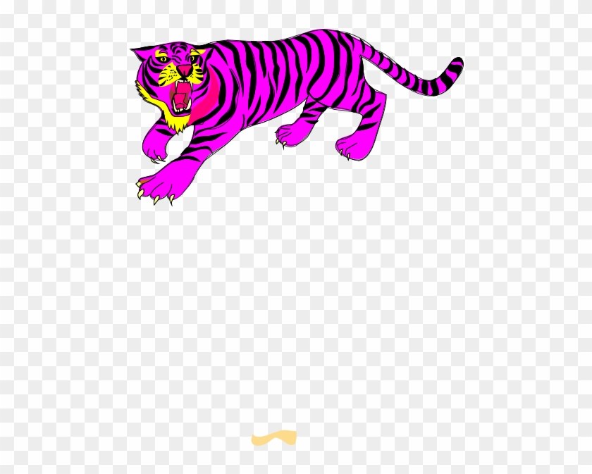Pink Tiger Yellow - Custom Bengal Tiger Shower Curtain #658369
