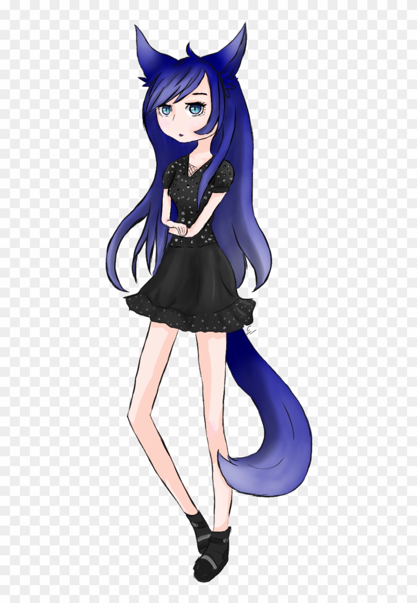 Blue Fox Girl By Guerra00 - Purple And Blue Fox Girl #658510