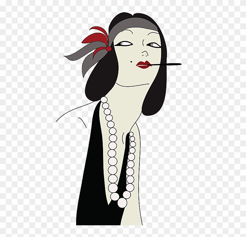 1920s Female Drawing Smoking - 1920s Female Drawing Smoking #658702