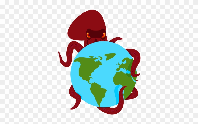 Octopus And Earth Vector Icon Illustration - Spanish In Latin America #658770