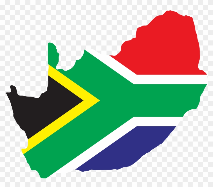 Flag Of South Africa Illustration - South Africa Map Vector #658823