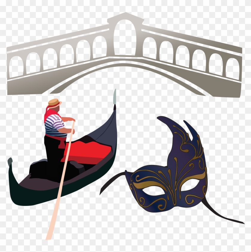 Italian Inspired Clip Art - Gondola #659017