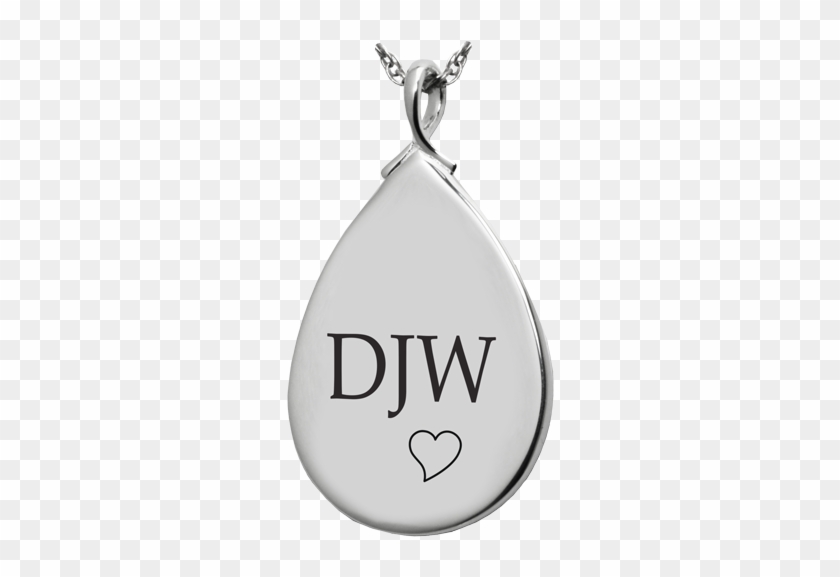 Wholesale Sterling Silver Teardrop Flat With Text Engraving - Teardrop Pet Memorial Pendant With Actual Print (platinum #659195