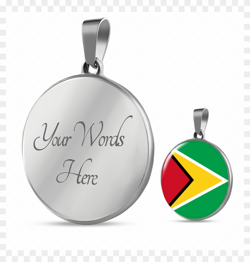Guyana Flag Pendant Necklace Or Bracelet Gold/silver - Bangle #659289
