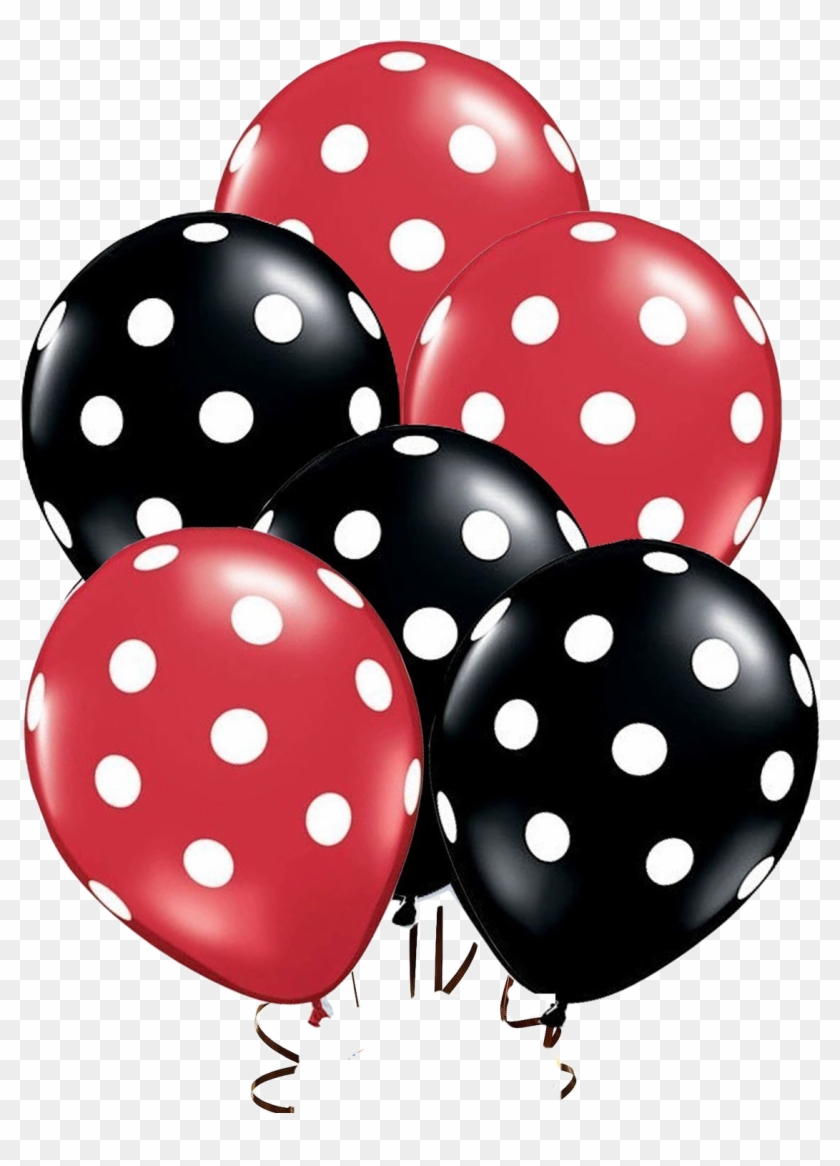 Red And Black Polka Dot Balloons #659510