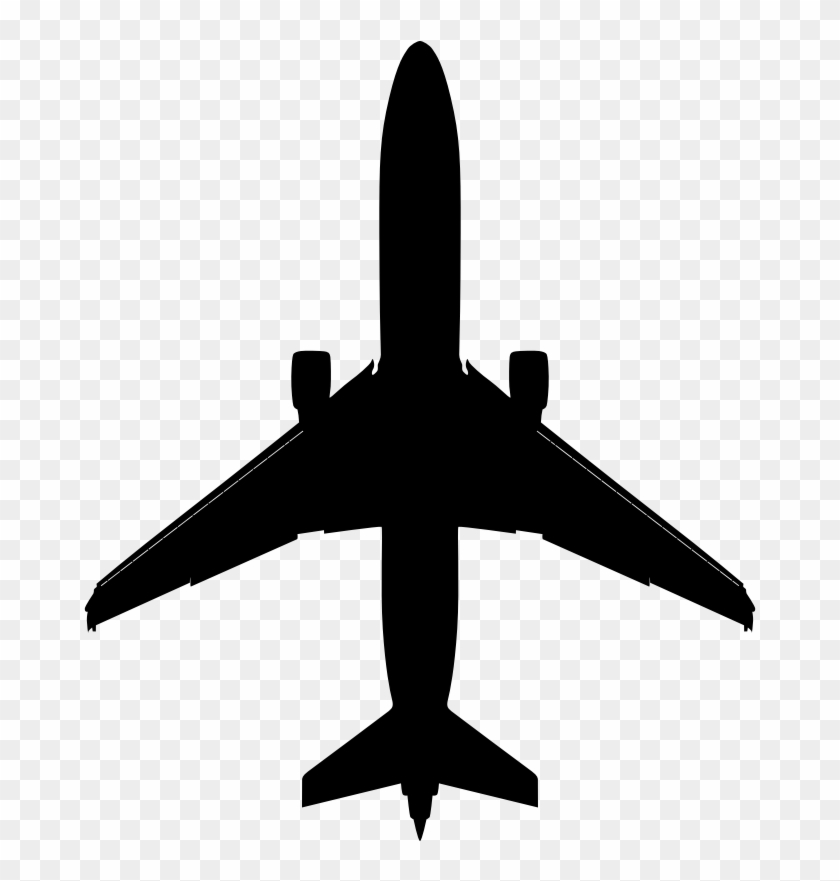 Boeing 737 Outline Silhouette - Plane Silhouette #659775