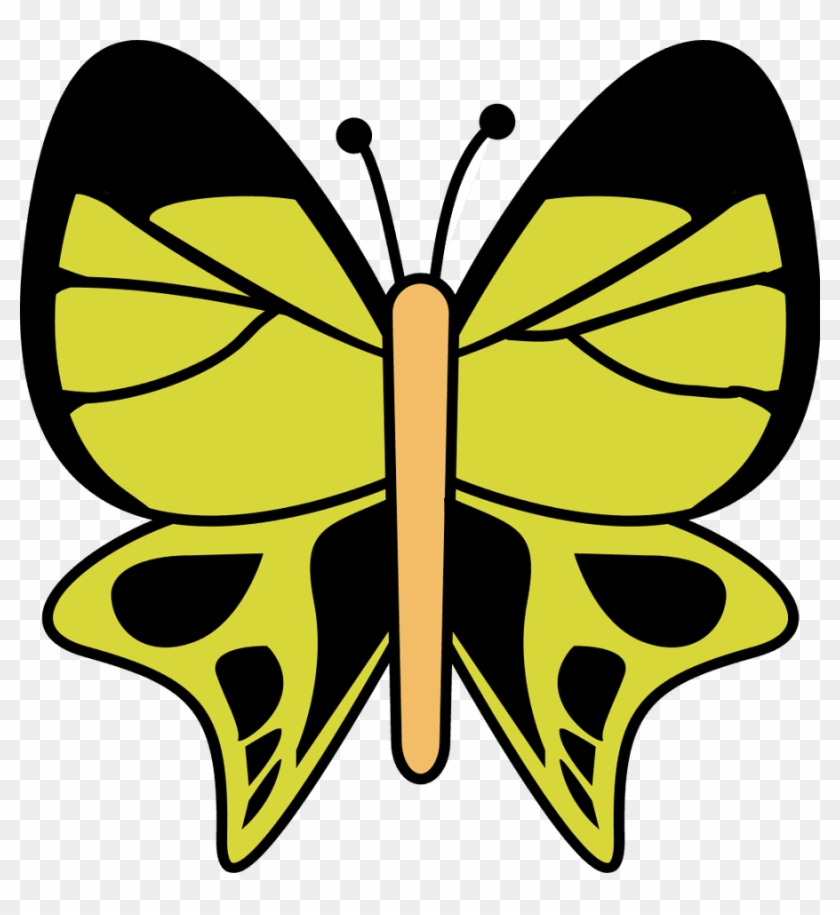 Yellow Butterfly Clipart - Butterfly #659848