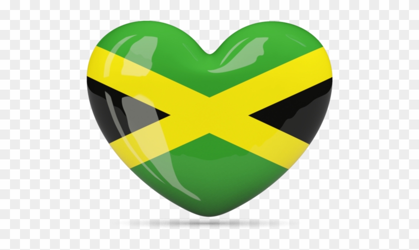 Jamaica Flag Png Transparent Image - Jamaican Flag In A Heart #659926