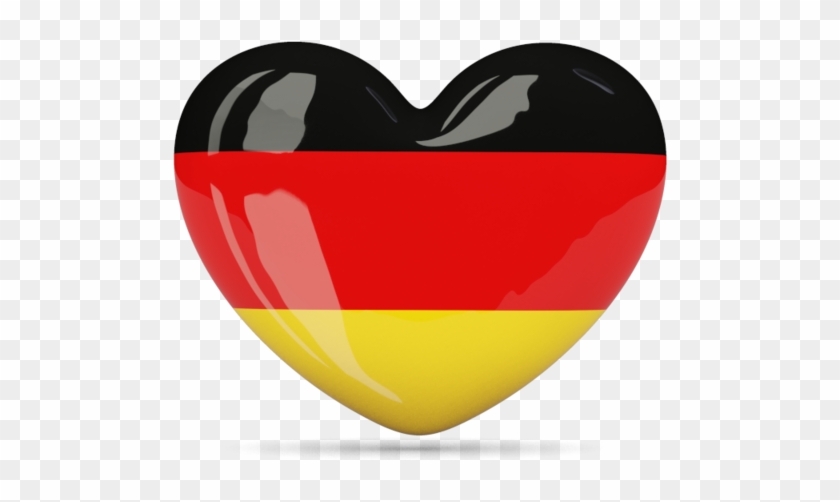 Germany Flag Heart Icon - Germany Soccer Rectangle Car Magnet #659938