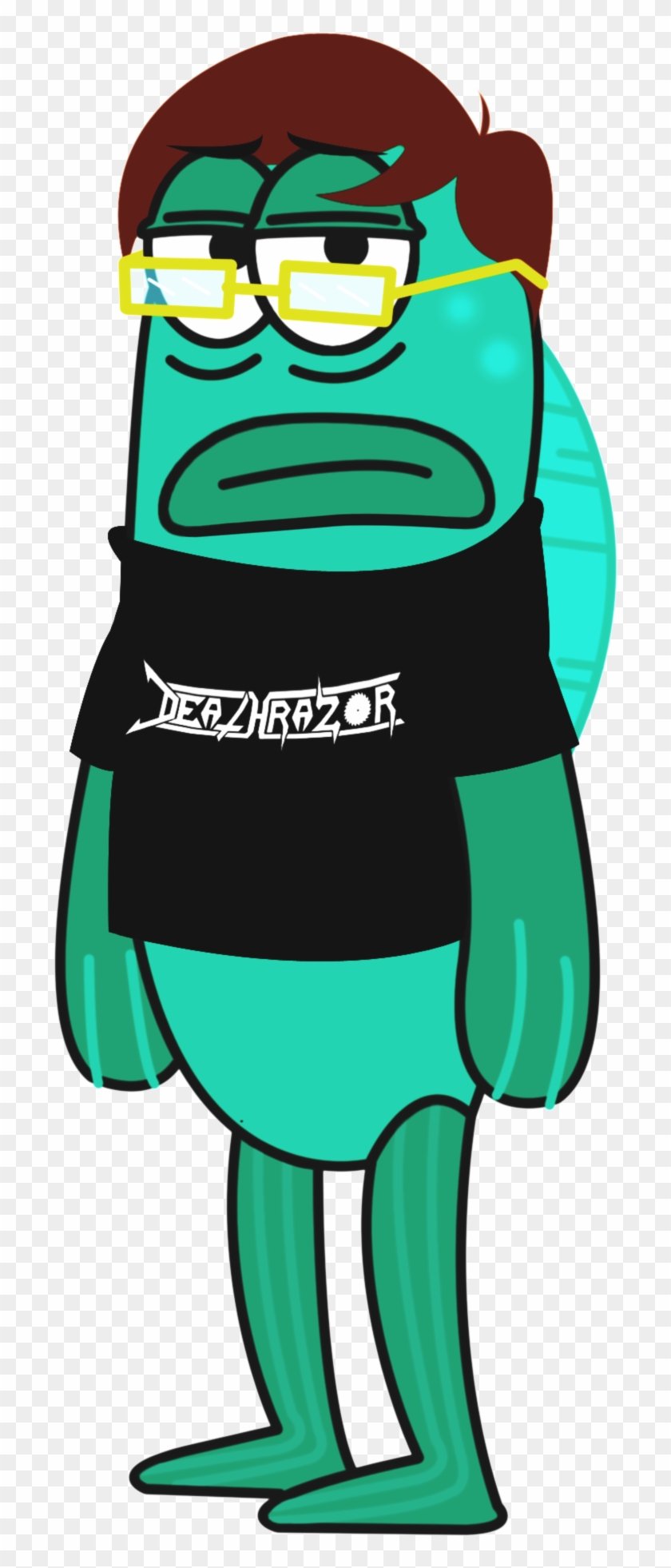 Me As A Spongebob Fish Wearing A Deathrazor Shirt By - Fish Wearing A Shirt #660170