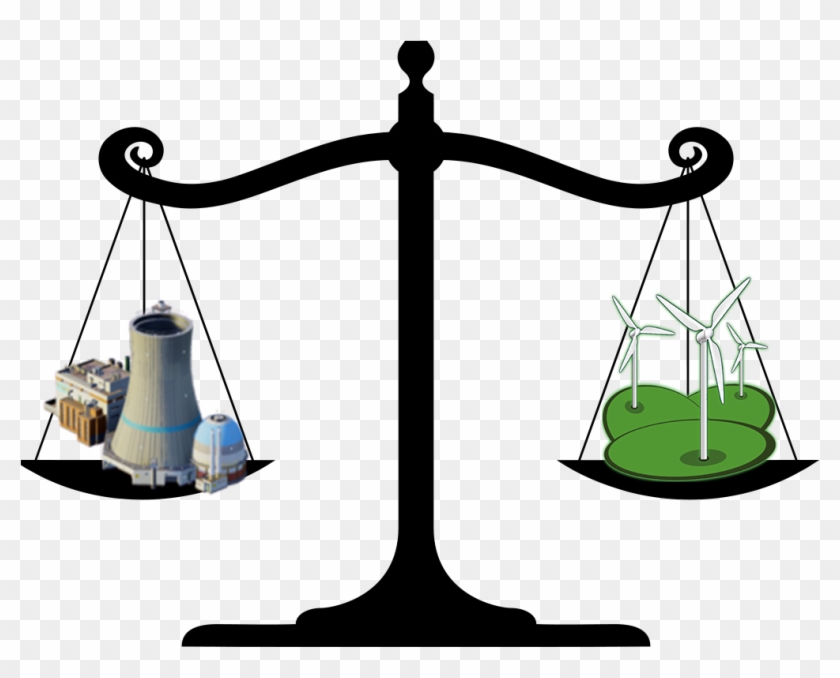 Nuclear Energy Vs Wind Power - Balance Scale Clipart #660338