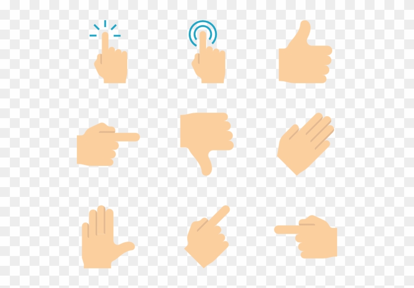 Hands And Gestures - Finger Icon Vector #660347
