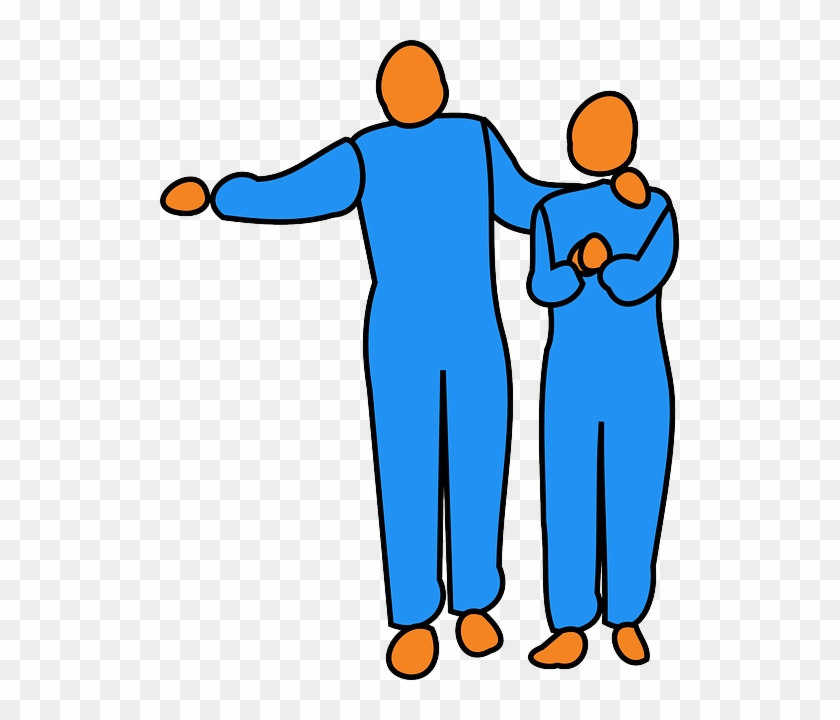 Helping Man, Pointing, Woman, Encouragement, Figures, - Encouragement Clipart #660383