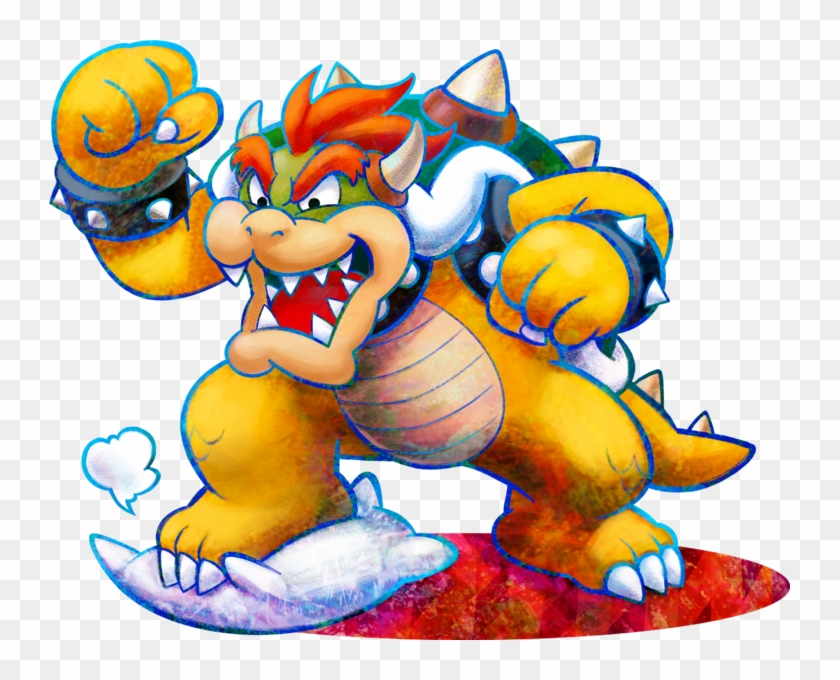 An Angry Man Who Takes His Anger Out On A Pillow Instead - Bowser Mario And Luigi Dream Team #660475