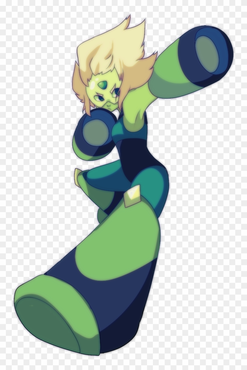 Super Fighting Peridot By Barakoodra Steven Universe - Mega Man Hand Cannon #660626