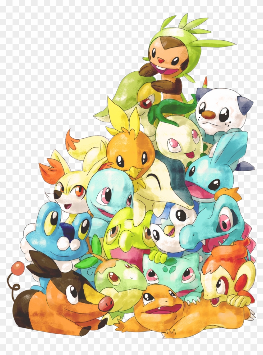 Pokemon Pile - - Pokemon Chespin Fennekin And Froakie #660677