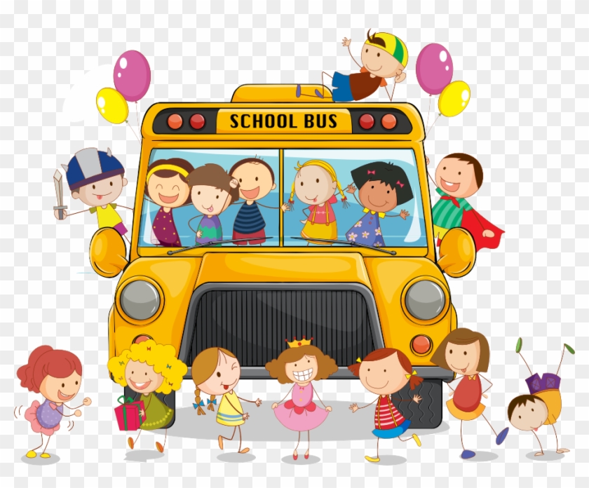 Van School Bus - Background For Ppt On School Life #660830