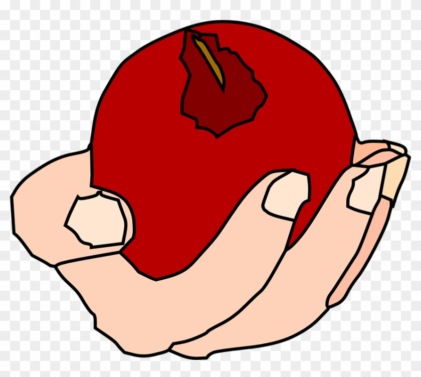 Red Apple Cliparts 29, Buy Clip Art - Hand Holding Food Transparent #661006