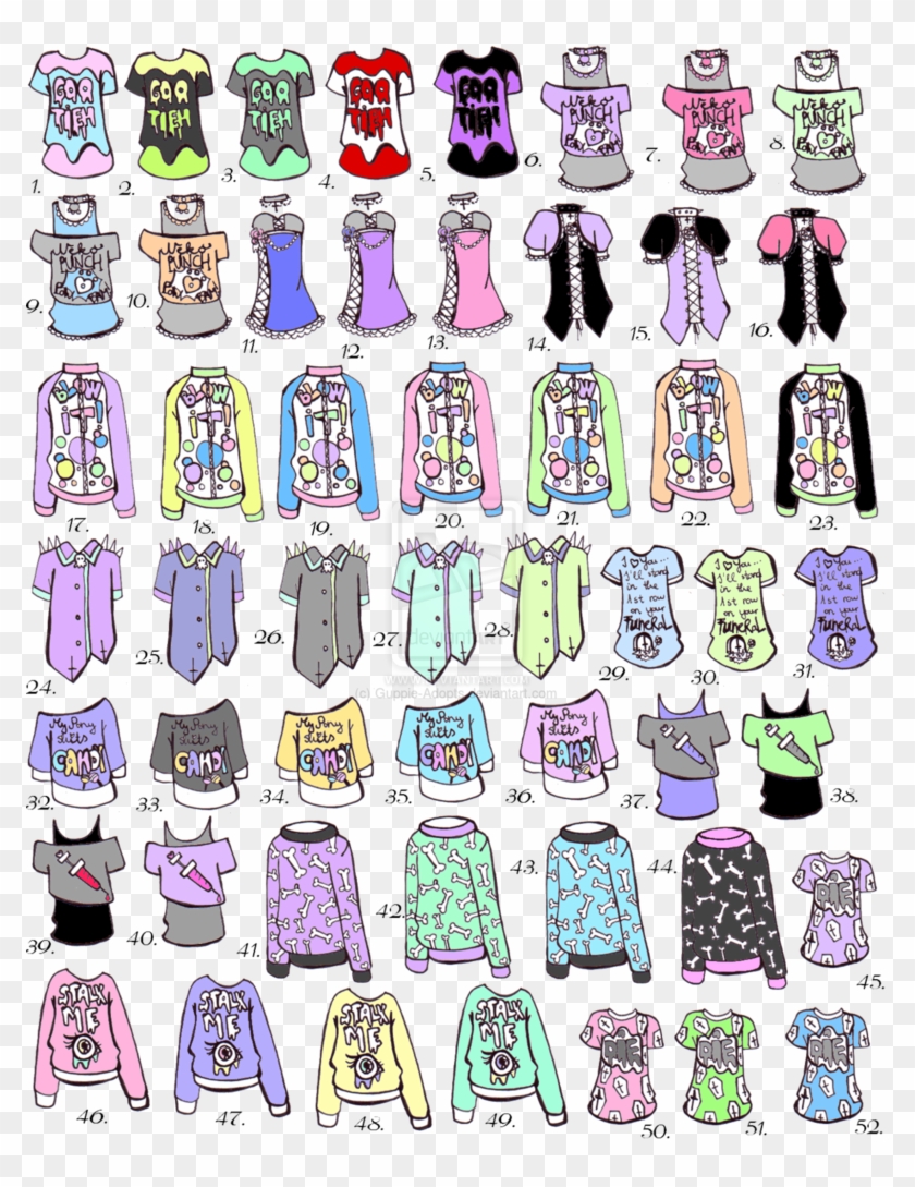 Closed Pastel Goth Shirts By Guppie Adopts On Deviantart - Male Pastel Goth Outfits #661036