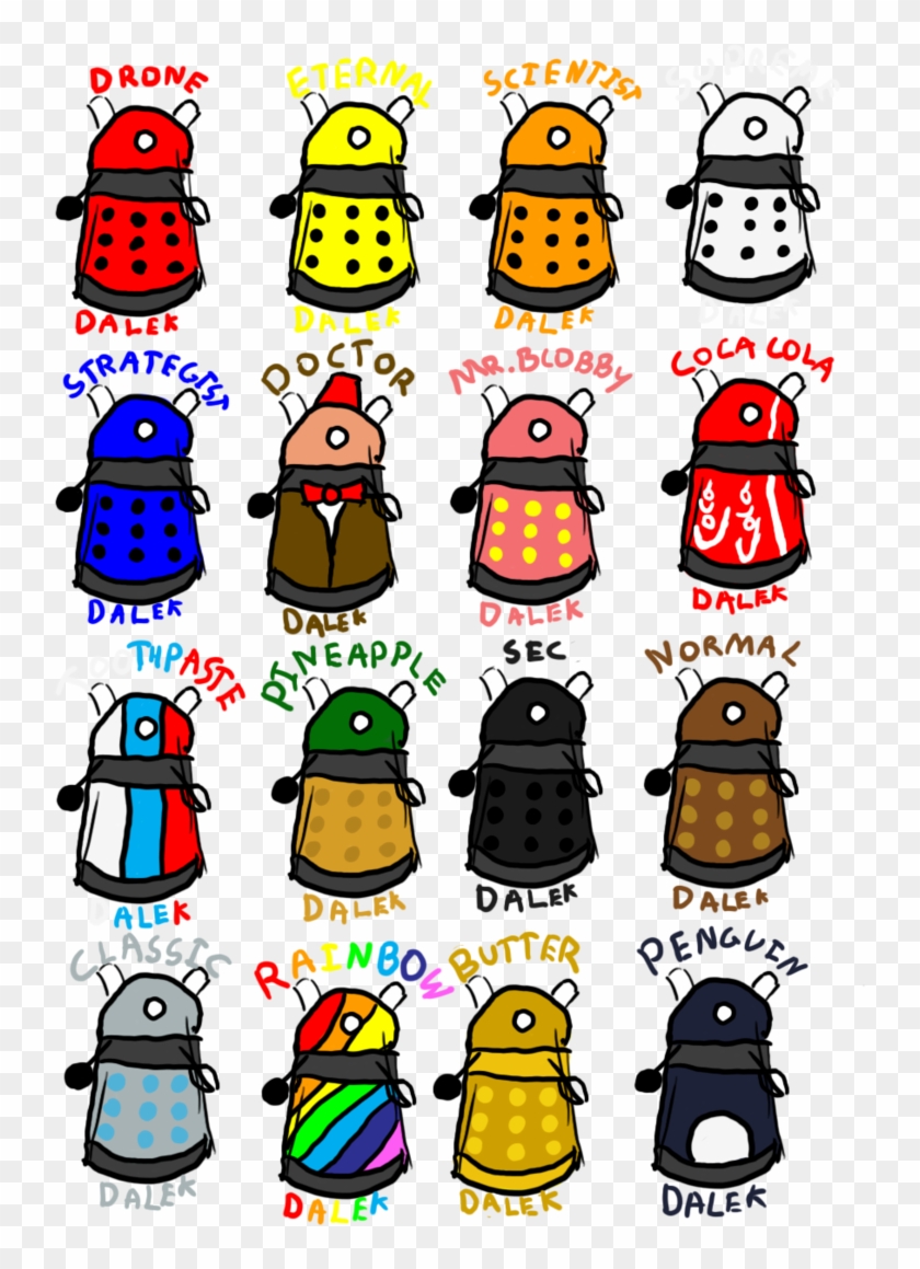 Random Daleks By Theirritatingpenguin - Draw A Cartoon Dalek #661040