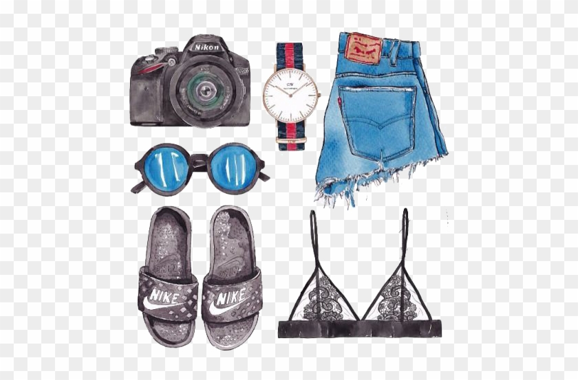 Nike Birkenstock Drawing Watercolor Painting Illustration - Nike Birkenstock Drawing Watercolor Painting Illustration #661112