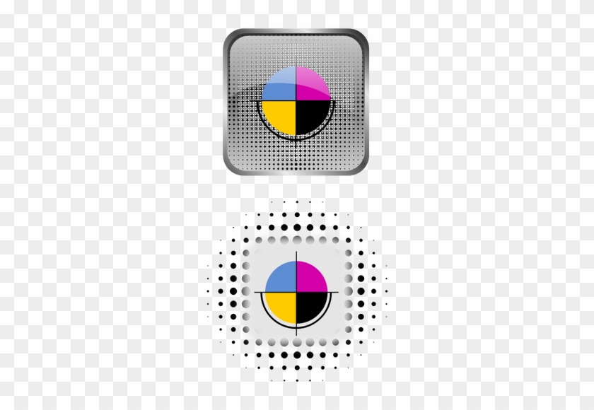Vector Drawing Of Icon Set For Cmyk Color Palette - Icono Cmyk #661216