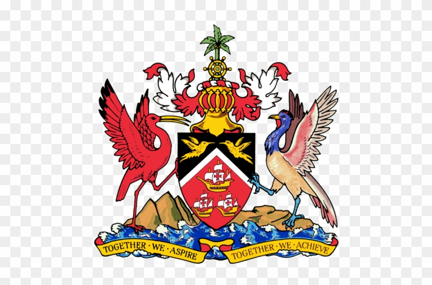 Below The Scarlet Ibis We Have The Trinity Hill Which - Coat Of Arms Of Trinidad And Tobago #661278